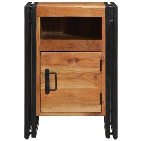 Comodino 40x40x59 cm in Legno Massello di Acacia - Foto 2