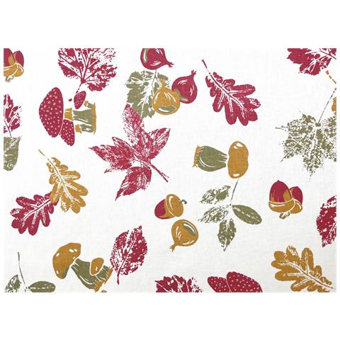 Tovaglia Per Salotto Cucina Tavolo 100% Cotone Made In Italy Bosco Rp 140x360 Bosco - Foto 2