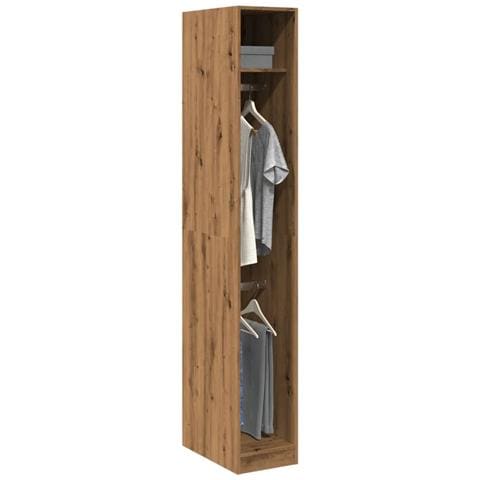 Armadio Rovere Artigianale 30x50x200 Cm In Legno Multistrato - Foto 1