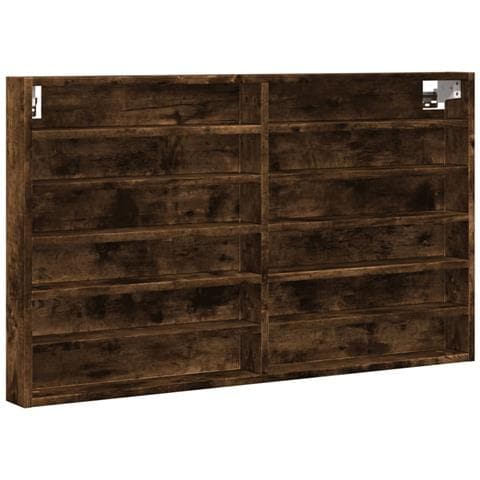 Armadietto Vetrina Rovere Fumo 100x8,5x58 Cm Legno Multistrato - Foto 2