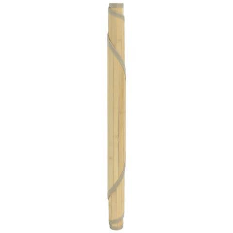 Tappeto Rotondo Naturale Chiaro 80 Cm In Bambù - Foto 3