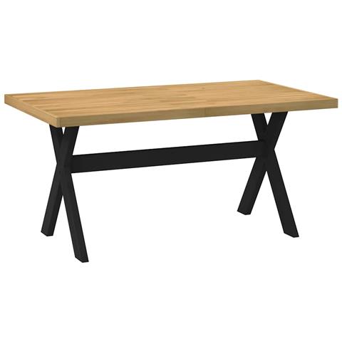 Tavolo Pranzo Noain Gambe A Forma X 160x90x75 Cm Legno Massello - Foto 1