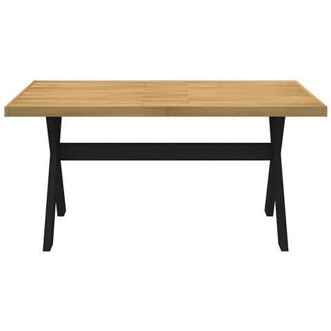 Tavolo Pranzo Noain Gambe A Forma X 160x90x75 Cm Legno Massello - Foto 3