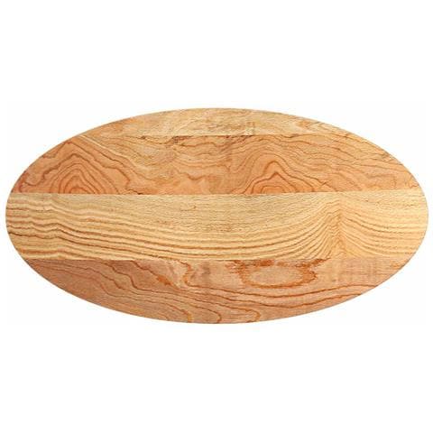 Piano Tavolo Marrone Chiaro 120x60x4cm In Rovere Massello Ovale - Foto 2