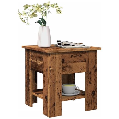 Tavolino Da Salotto Legno Antico 40x40x42 Cm Legno Multistrato - Foto 1