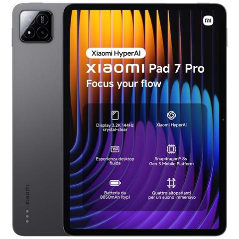 Tablet Pad 7 Pro Grigio 11" QHD+ Qualcomm Snapdragon 8s Gen 3 RAM 8 GBGB Memoria 256 GB +Slot eMMC Wi-Fi Fotocamera 50Mpx Android - Europa - Foto 1