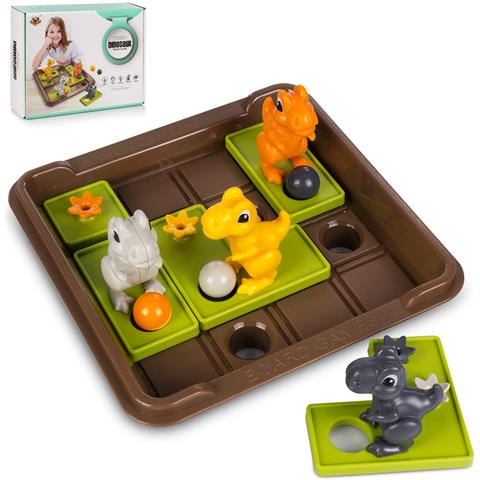 Sfida Dinosauria. Gioco Da Tavolo Di Abilità Per 1 Giocatore. 60 Sfide In 5 Livelli Di Difficoltà. - Foto 1