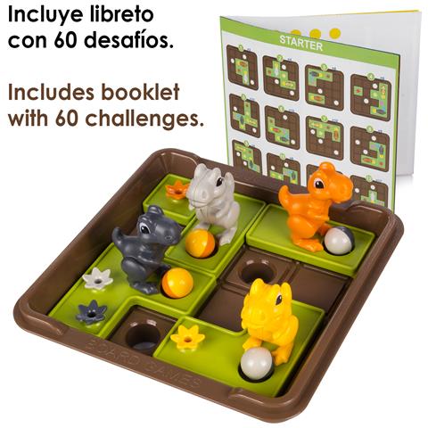 Sfida Dinosauria. Gioco Da Tavolo Di Abilità Per 1 Giocatore. 60 Sfide In 5 Livelli Di Difficoltà. - Foto 4