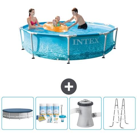 Piscina Fuori Terra - In Giro - 305x305x76 Cm - Blu - Include Accessori Coordinati Cb6 - Foto 1