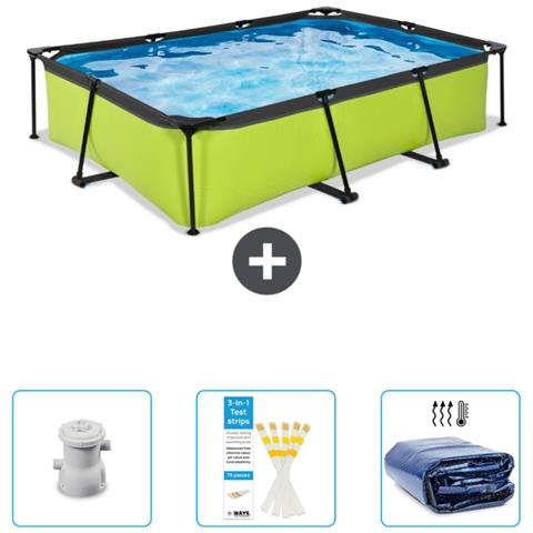 Piscina Fuori Terra - Rettangolo - 300x200x65 Cm - Groen - Include Accessori Coordinati Cb74 - Foto 1