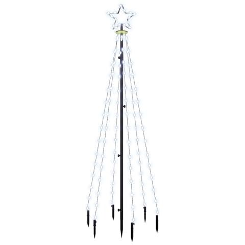 Lusso Casadino -  Albero Di Natale Con Puntale Bianco Freddo 108 Led 180 Cm - Foto 1
