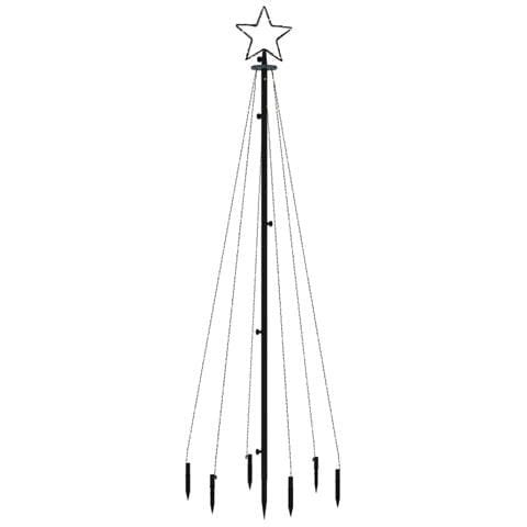 Lusso Casadino -  Albero Di Natale Con Puntale Bianco Freddo 108 Led 180 Cm - Foto 2