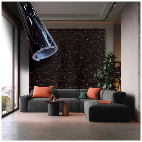 Rotolo Da 3,6mq Rivestimento Autoadesivo In Sxp Thermo/acustico Marmo Lucido Hi-res 1200x3000x2,5mm Hydro. Col. 358-11 - Foto 1