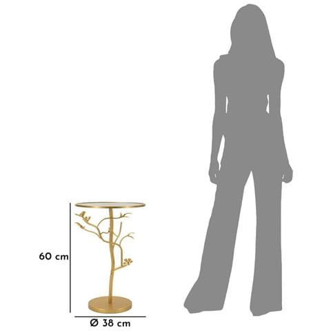 Tavolino Mf804 - Oro - Metallo - 38x38x60 Cm - Foto 7