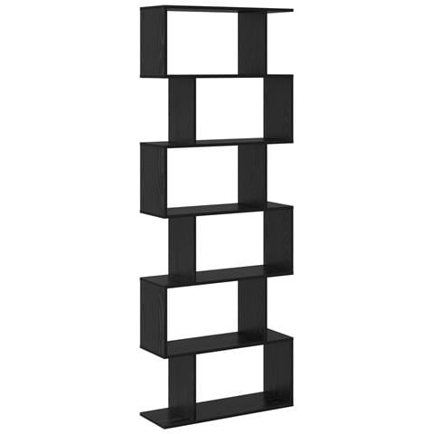 Mobile per Libri Rovere Nero 70x24x193.5 cm Legno Ingegnerizzato - Foto 1