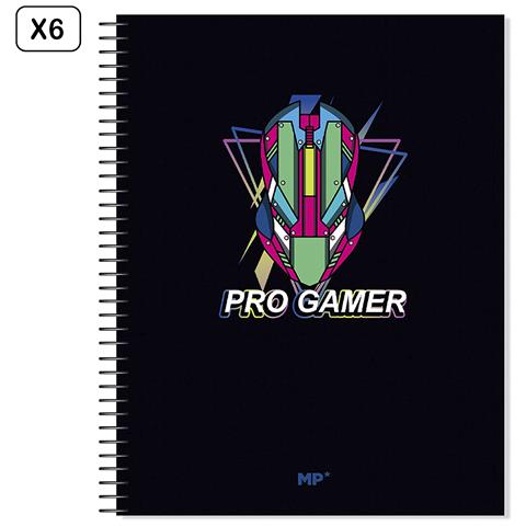 Pack 6 Unita' Quaderno Extradura A4 120 Fogli Reticolato Design Pro Gamer - Foto 1