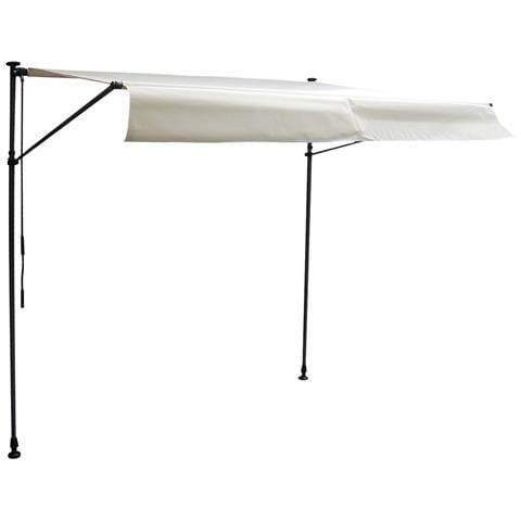 Tenda Da Balcone Chene 3 × 1,2 M - Tessuto Beige E Struttura Grigia - Foto 1