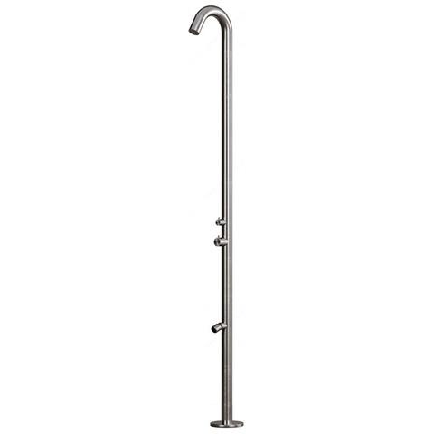Doccia Piscina Esterno Inox Satinato Acciaio Inox 316 Con Deviatore Sopra-sotto Miscelatore Calda-fredda Getto Lavapiedi Acciaio Cartuccia Ceramica Soffione Anticalcare Mx1002-inox - Foto 2