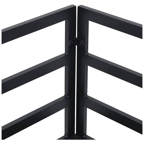 Set Divano da Giardino con cuscino 5 pcs Nero Alluminio - Foto 9