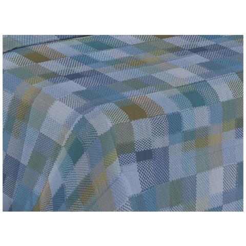 Trapunta Piumone Invernale Imbottita 300gr Microfibra Diadema Quadri 2 Piazze D20 Blu - Foto 2