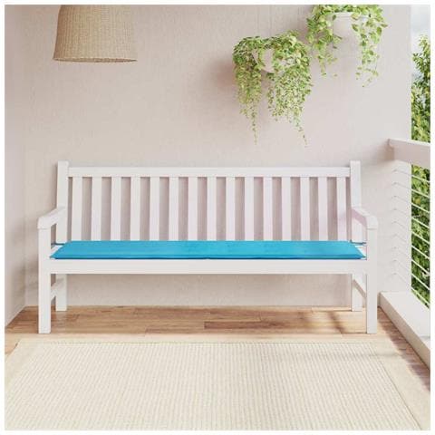 Cuscino per Panchina da Giardino Turchese 180 x 50 x 4 cm - Foto 2