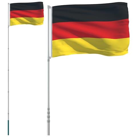 Asta e Bandiera Germania 5,55 m Alluminio - Foto 1