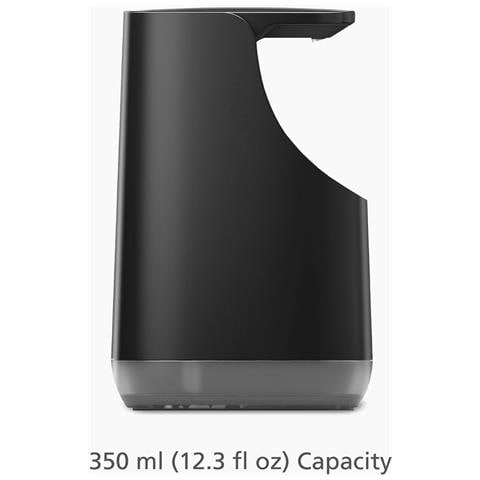 Dispenser Di Sapone Compatto Slim Finitura Opaca Nera Design Salvaspazio Pompa Facile Da Usare Capacità 350ml Ideale Per Bagno - Foto 6