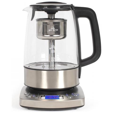 Bollitore Senza Fili 1,7l 2000w Vetro /grigio - Dod209 - Foto 1