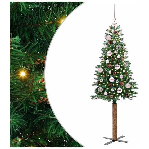 Albero di Natale snodato con 150 LED con supporto Verde 150 cm - Foto 1