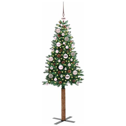 Albero di Natale snodato con 150 LED con supporto Verde 150 cm - Foto 2