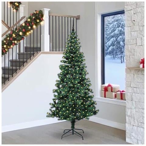 Albero di Natale artificiale con luci integrate Verde 240 cm - Foto 2