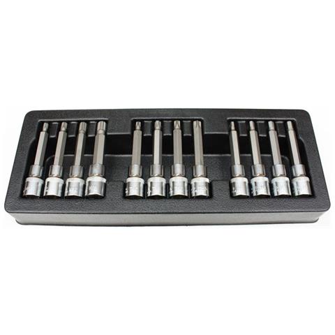 Set Di Chiavi A Bussola 12 Pezzi  Inserti Esagonali  Torx E Spline In Acciaio S2 - Foto 1