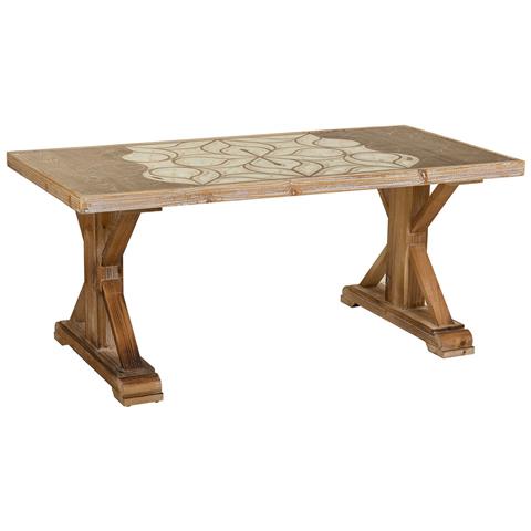 Tavolo In Legno Marrone 120,5x60,5x50,5h - Foto 1