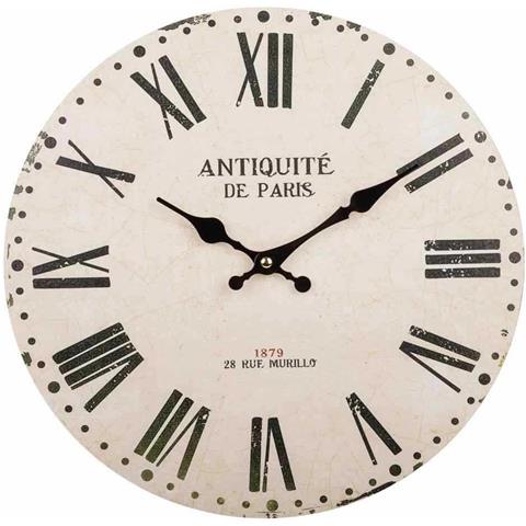 Orologio Da Parete In Legno Bianco D34x2h - Foto 1