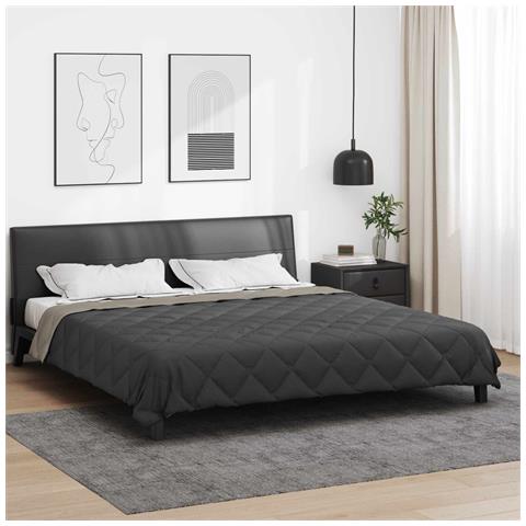Piumone Completo Annuale Grigio chiaro e Antracite 240 x 260 cm - Foto 2