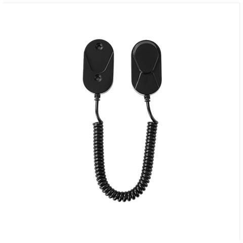 Supporto Magnetico Adesivo Per Telecomando Con Cavo A Molla Retrattile 1.2m - Montaggio Senza Forare, Anti-smarrimento, Plastica, Multicolore Black - Foto 1