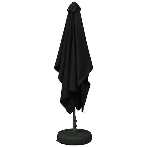 Ombrello da giardino 200 x 300 cm Poliestere Rettangolare Nero - Foto 8