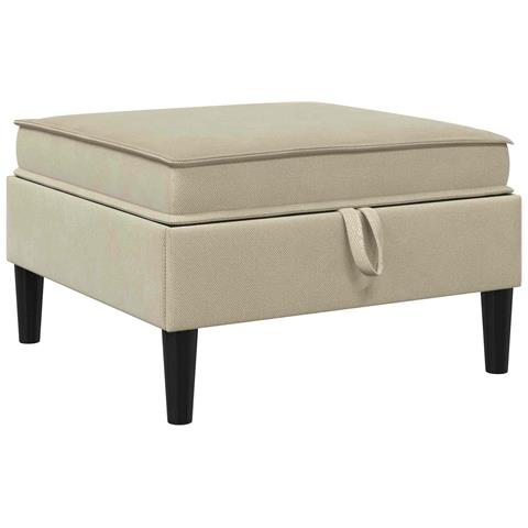 Pouf con Storage Sabbia Velluto - Foto 1