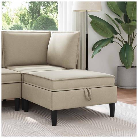 Pouf con Storage Sabbia Velluto - Foto 2