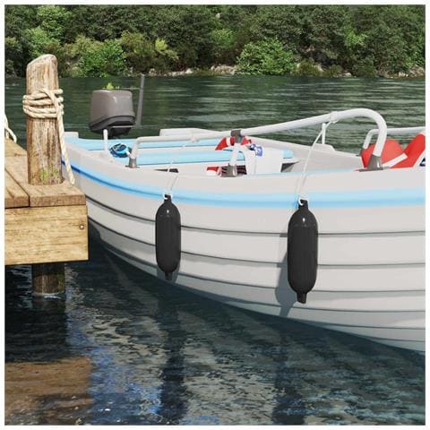 Fendini per barche 2 pz Ø 11 x 40 cm Nero PVC - Foto 2