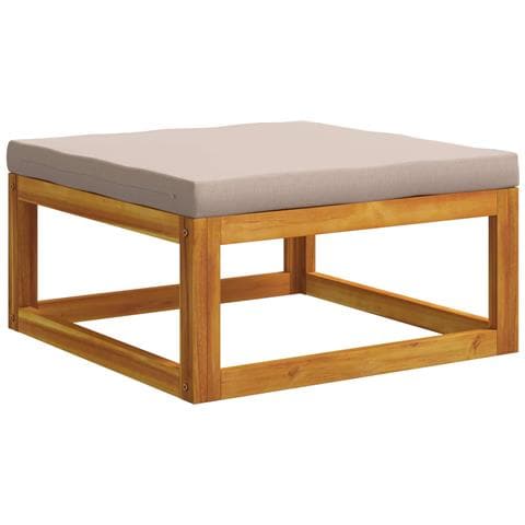 Poggiapiedi modulare con cuscini 100 % poliestere Solid-Acacia - Foto 1