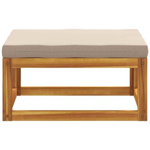 Poggiapiedi modulare con cuscini 100 % poliestere Solid-Acacia - Foto 2