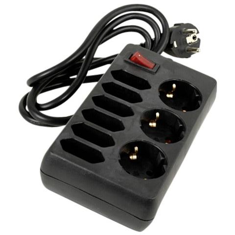 Presa da tavolo 9-fold nero 1,4 m con Interruttore - Foto 1