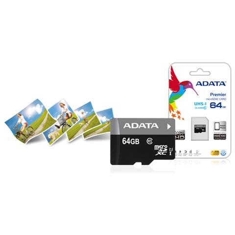 SDXC ADATA MICRO 64GB (2in1) UHS-I CL10 AUSDX64GUICL10-RA1 - Foto 1