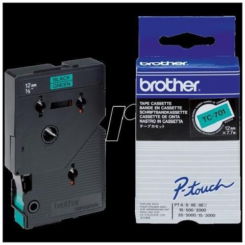 Nastri serie TC da 12 mm - nastro: Verde - scritta: Nero - Foto 2