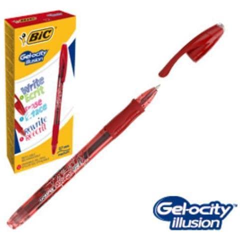 Penne Gel Cancellabili Gelocity Illusion 0.7mm Rosso 12 Pezzi - Foto 1