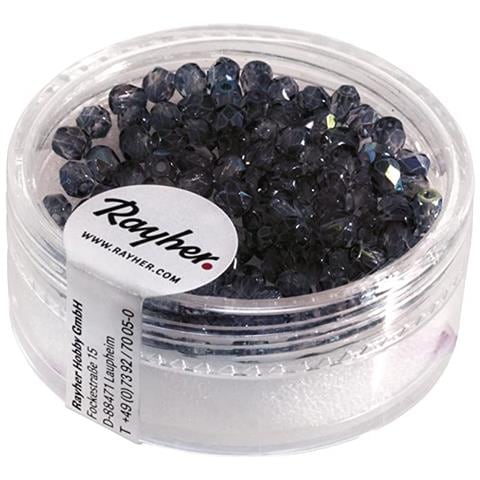 100 Pezzi - Perla In Vetro Sfaccettata 3mm - Colore Blu Notte - Foto 2