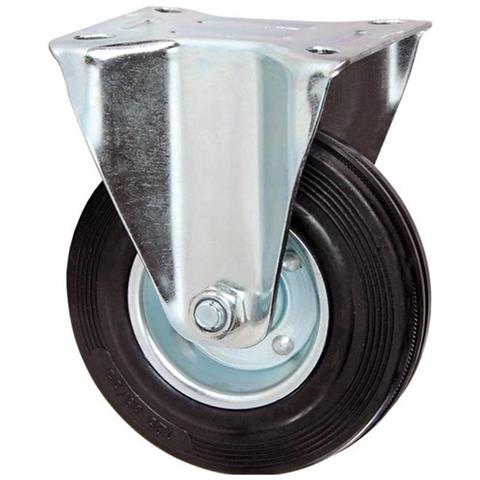 8 Ruote In Gomma 125 Mm Industriali Con Piastra Fissa Per Carrelli - Foto 1