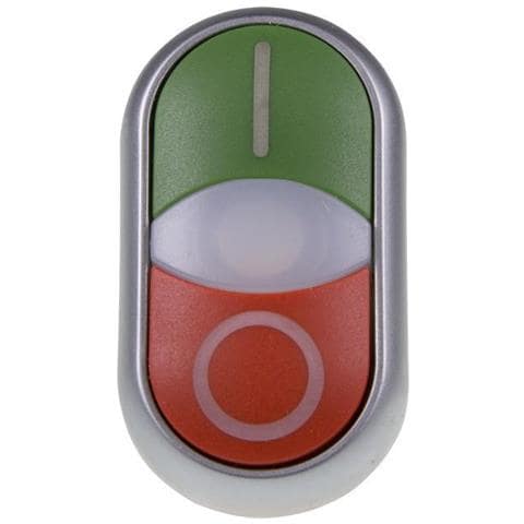 Pulsante Doppio Attuatore M22-ddl-gr-x1 / x0 Luminoso 216700 - Foto 1