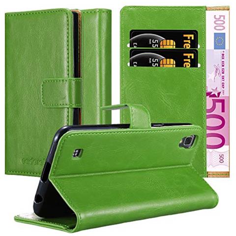 Custodia Compatibile Con Lg X Power In Verde Erbe - Coperchio Protettiva Con Chiusura Magnetica, Funzione Stand E Tasca Per Le Carte - Foto 1